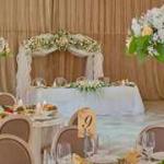 Decorations for a wedding.  Wedding decoration ideas.  Board with photos