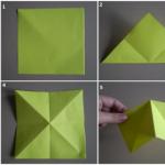 Coș de Paște din hârtie origami