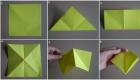Coș de Paște din hârtie origami